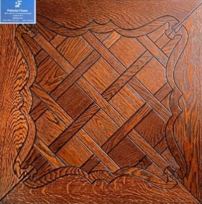 Модульный паркет Palladio Floors художественный, Дуб селект, модель М-1, 600х600х15,5 мм, цвет Granero, лак